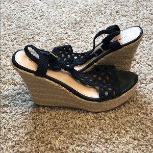 Crochet black wedges